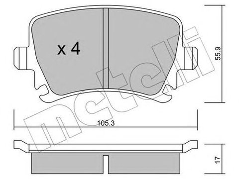 Placute frana AUDI A6 4F2 C6 METELLI 2205530