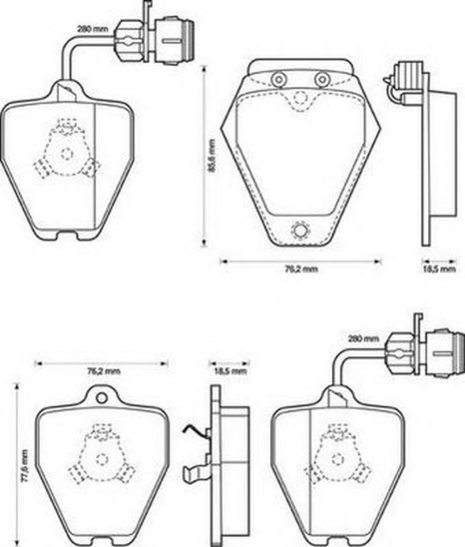 Placute frana AUDI A6 Avant 4A C4 JURID 571983JC