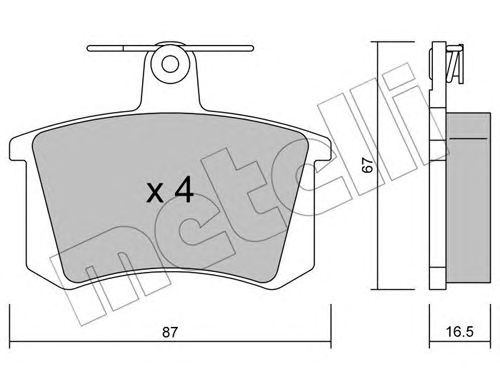 Placute frana AUDI A6 Avant 4A C4 METELLI 2200480