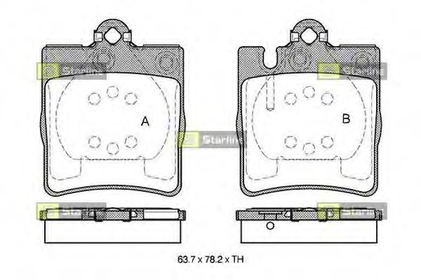 Placute frana BD S295 STARLINE pentru Mercedes-benz E-class Mercedes-benz C-class Mercedes-benz Clk Mercedes-benz Slk Mercedes-benz Clc-class