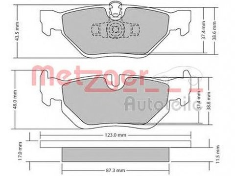 Placute frana BMW 1 cupe E82 METZGER 1170031