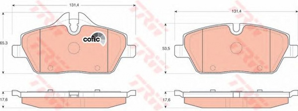 Placute frana BMW 1 E87 TRW GDB1611