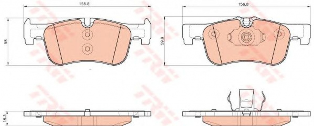 Placute frana BMW 2 cupe F22 F87 TRW GDB1935