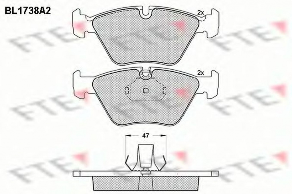 Placute frana BMW 3 Cabriolet E46 FTE BL1738A2