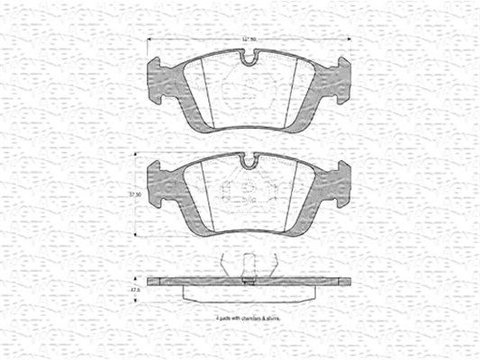 Placute frana BMW 3 E46 MAGNETI MARELLI 430216170354