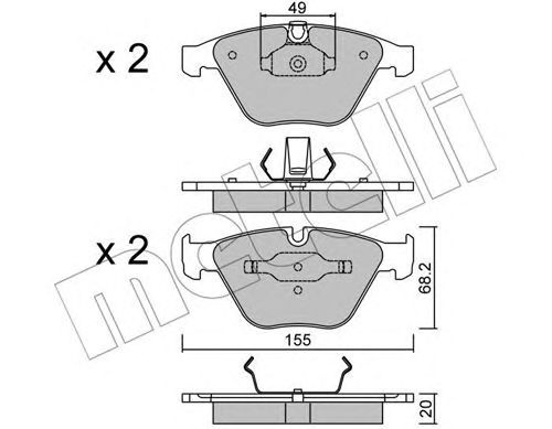 Placute frana BMW 3 E90 METELLI 2205580