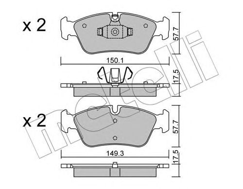 Placute frana BMW 3 E90 METELLI 2206400