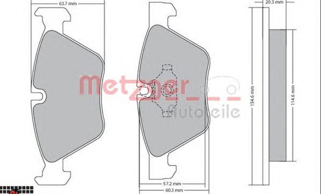 Placute frana BMW 3 E90 METZGER 1170078