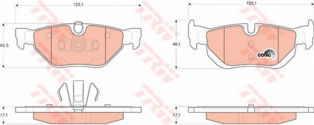 Placute frana BMW 3 E90 TRW GDB1626