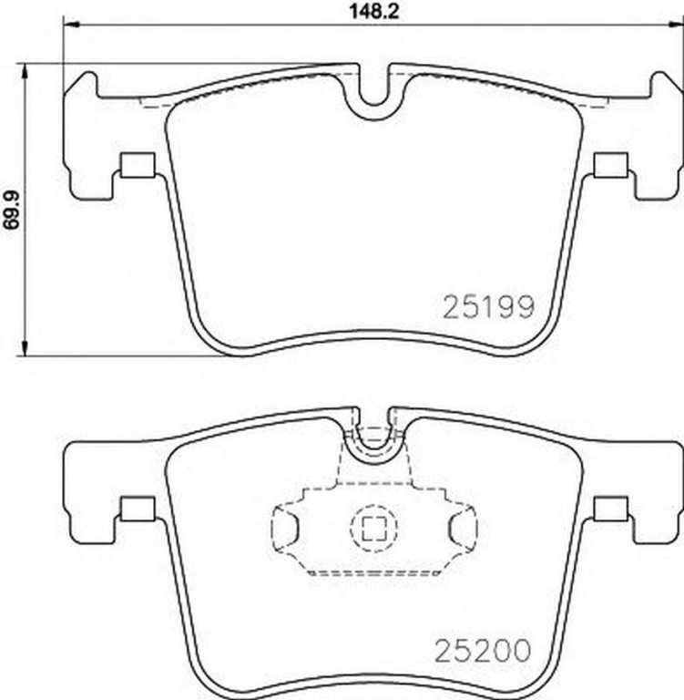 Placute frana BMW 4 Gran Coupe F36 TEXTAR 2519901