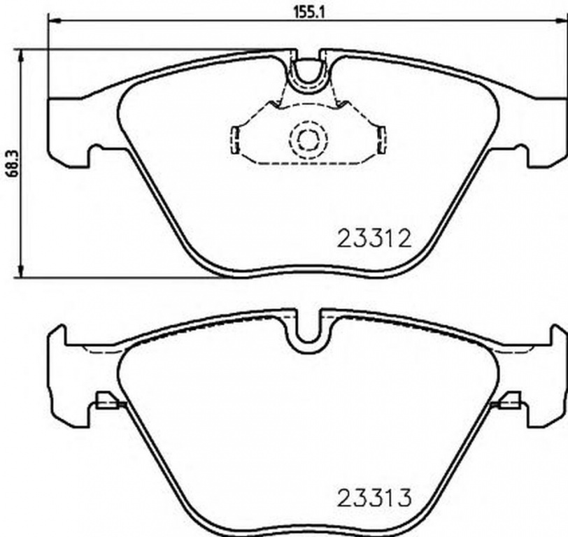 Placute frana BMW 5 E60 TEXTAR 2331282