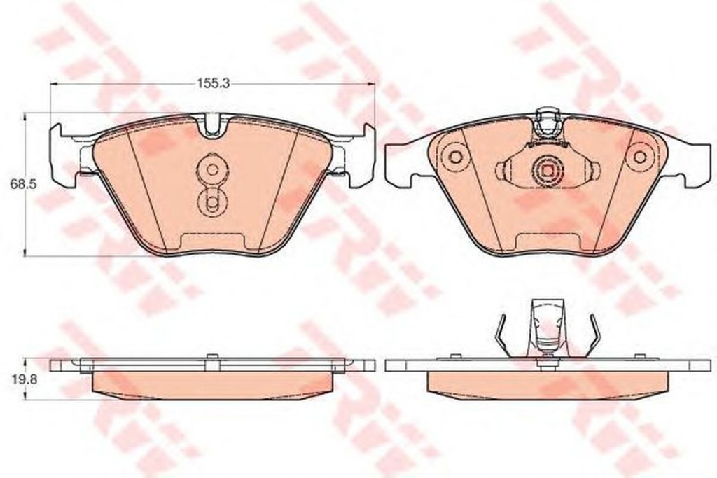 Placute frana BMW 6 E63 TRW GDB2021