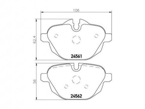 Placute frana BMW 7 (G11, G12) 2015-2016 #2 0986494432