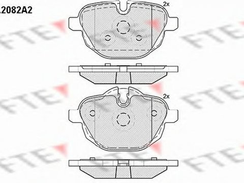 Placute frana BMW 7 G11 G12 FTE BL2082A2