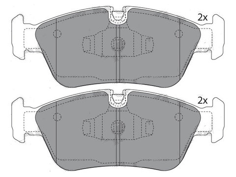 Placute frana BMW Seria 3 E36 , set punte fata 34111161438, SRLine