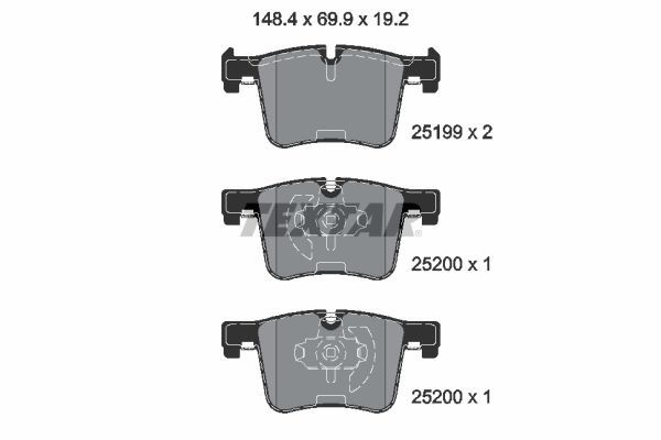 Placute frana # Bmw Seria 4 2013 2014 2015 # 2519901 # TEXTAR