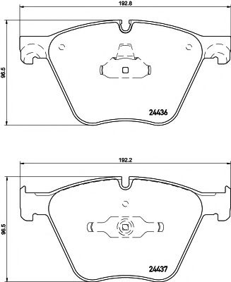 Placute frana BMW Seria 5 Gran Turismo (F07) (2009 - 2016) Textar 2443601