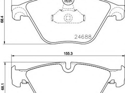 Placute frana BMW Seria 5 Touring (F11) (2010 - 2016) MTR 12160829