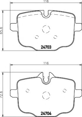 Placute frana BMW Seria 7 (G11, G12) (2015 - 2016)