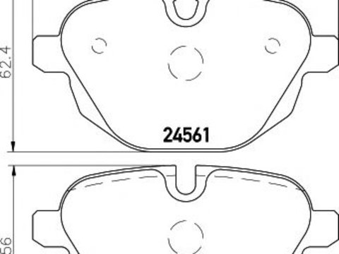 Placute frana BMW Seria 7 (G11, G12) (2015 - 2016) Textar 2456101