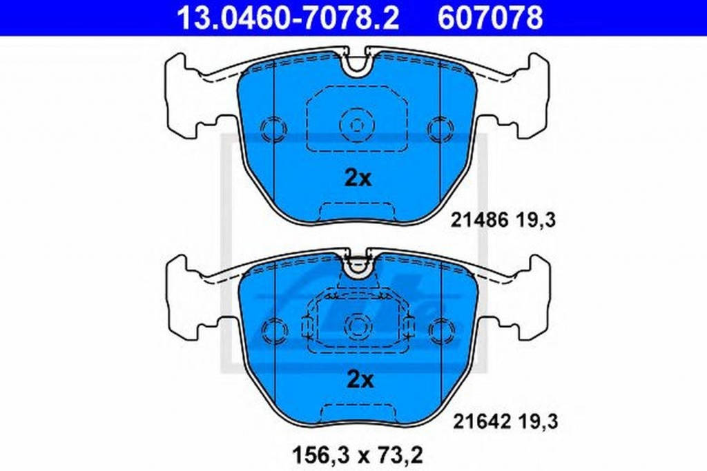 Placute frana BMW X3 E83 ATE 13046070782
