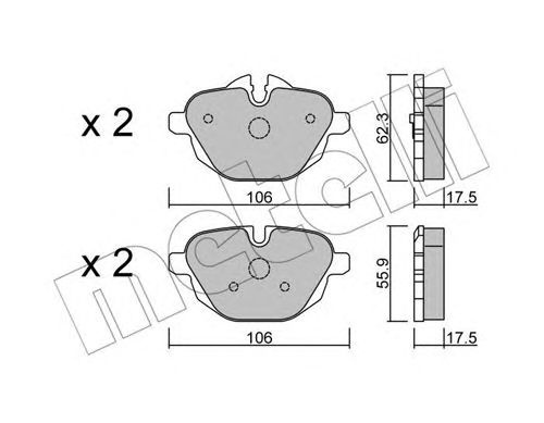 Placute frana BMW X3 F25 METELLI 2209200