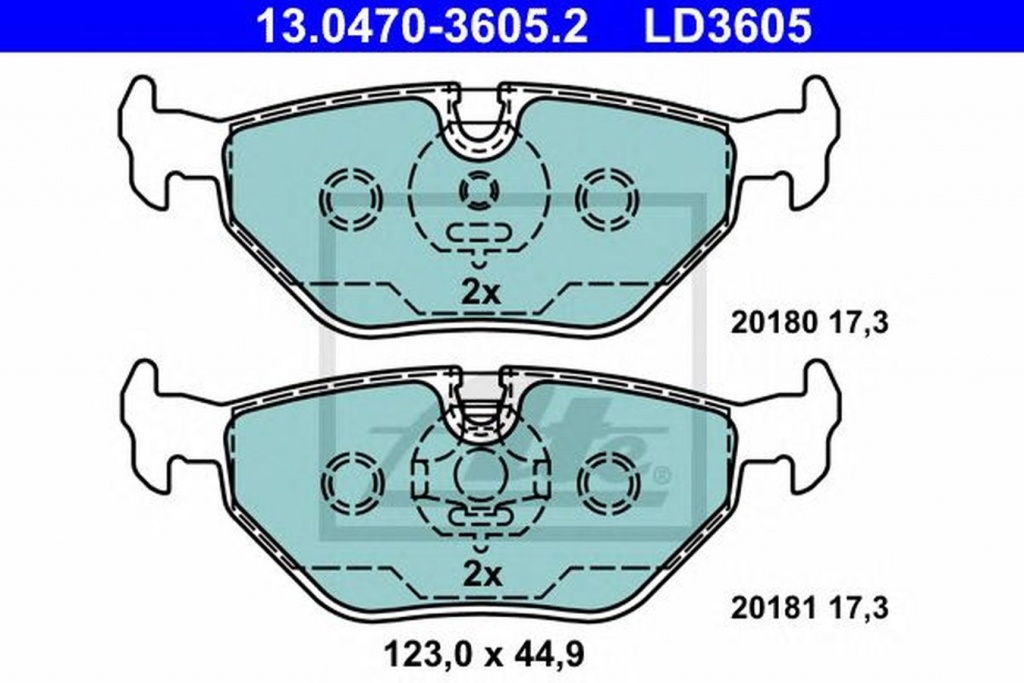 Placute frana BMW Z3 E36 ATE 13047036052
