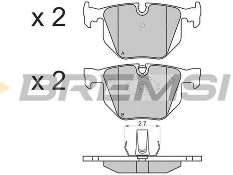 Placute frana BMW Z8 E52 BREMSI BP3102