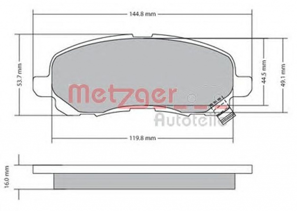 Placute frana CHRYSLER SEBRING JS METZGER 1170133