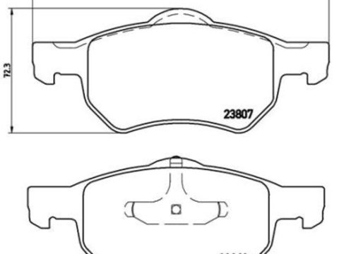 Placute frana Chrysler Voyager 4 (Rg, Rs), Dodge Caravan (Rg) SRLine parte montare : Punte fata