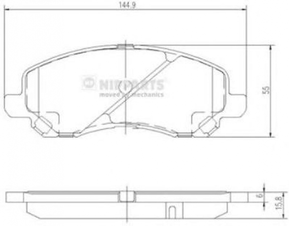 Placute frana CITROEN C4 AIRCROSS NIPPARTS J3605046