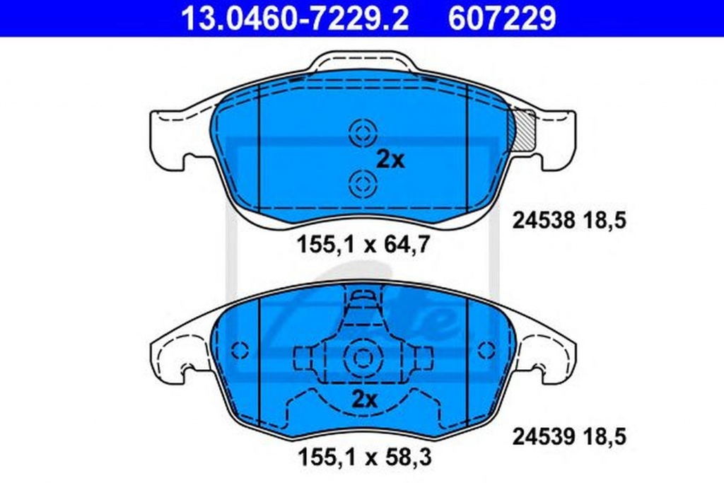 Placute frana CITROEN C4 Grand Picasso I UA ATE 13046072292