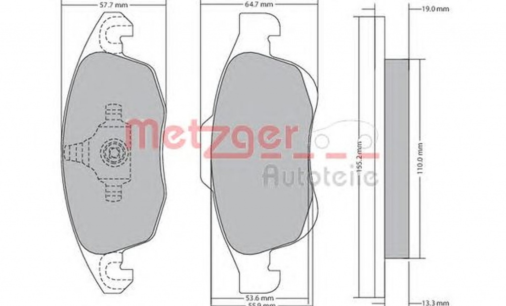 Placute frana CITROEN C4 Grand Picasso I UA METZGER 1170129