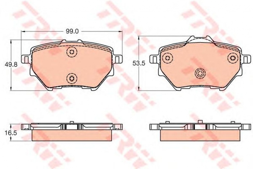 Placute frana CITROEN C4 Grand Picasso II TRW GDB2036