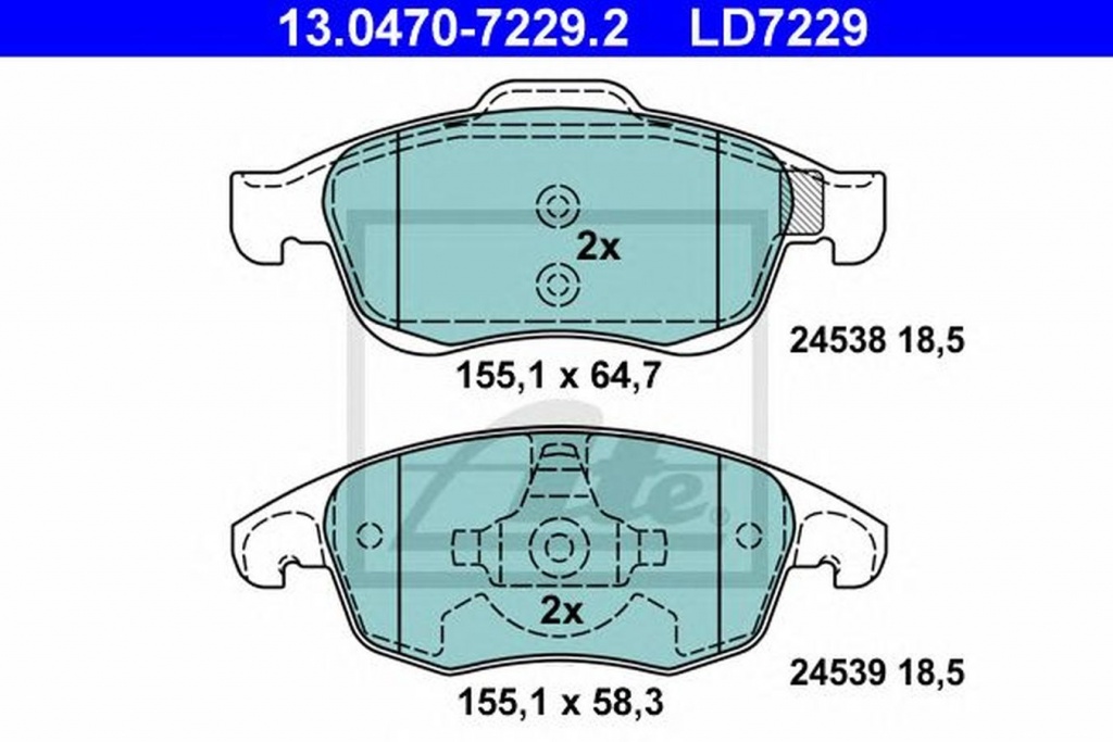 Placute frana CITROEN C4 Picasso I UD ATE 13047072292
