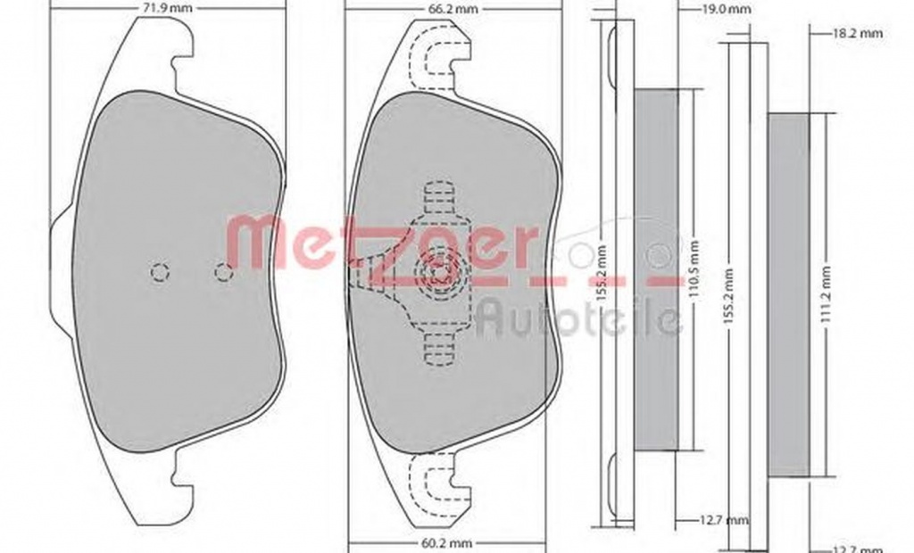 Placute frana CITROEN C4 Picasso I UD METZGER 1170638