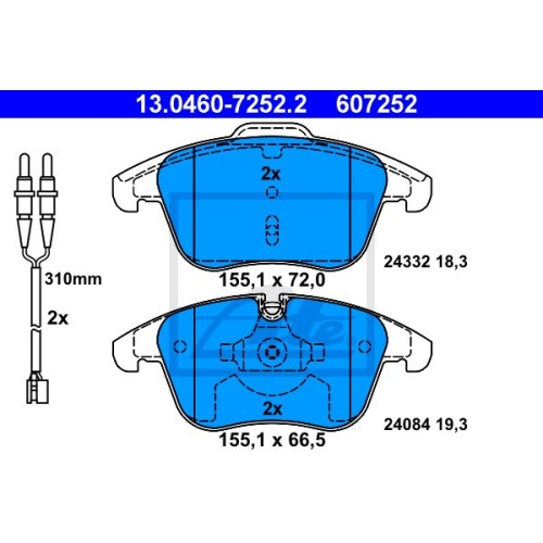 Placute frana Citroen C5 3 (Rd ), 02.2008-, Peugeo