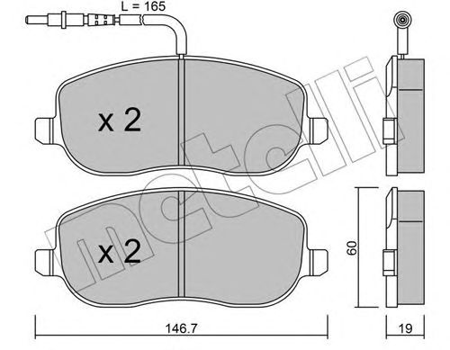 Placute frana CITROEN C8 EA EB METELLI 2205302
