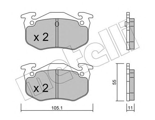 Placute frana CITROEN ZX Break N2 METELLI 2200380