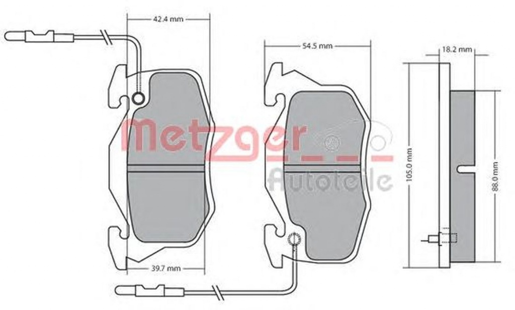 Placute frana CITROEN ZX N2 METZGER 1170260