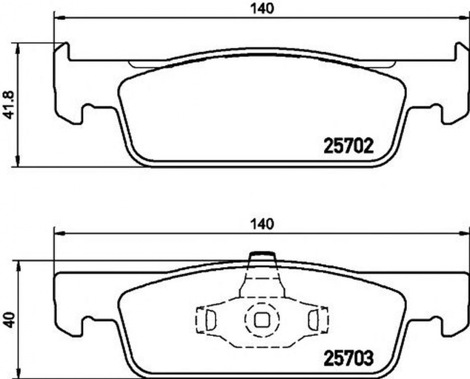 Placute frana DACIA SANDERO II TEXTAR 2570201