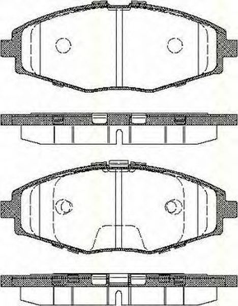 Placute frana DAEWOO MATIZ KLYA TRISCAN 811021002