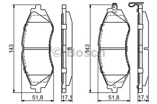 Placute frana DAEWOO NUBIRA Wagon KLAJ BOSCH 0986424474