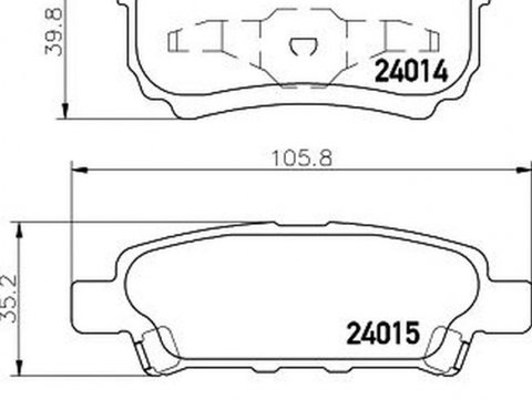 Placute frana DODGE AVENGER TEXTAR 2401401