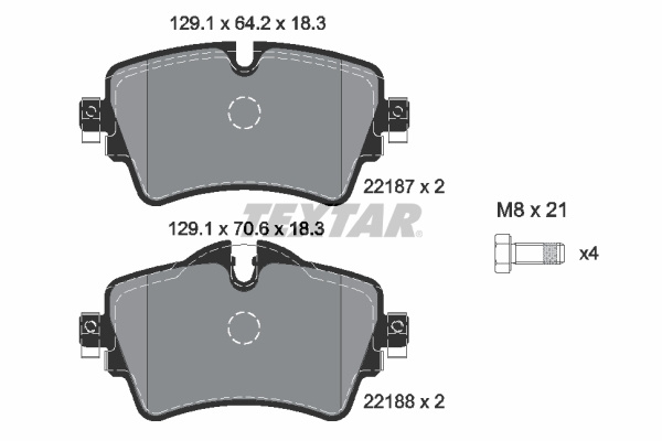 PLACUTE FRANA ~ Fata BMW 2 Gran Tourer (F46) 2014 2015 2016 2017 2018 ~ 2218701 ~ TEXTAR