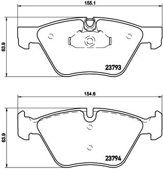 PLACUTE FRANA ~ Fata BMW 5 Touring (E61) 2004 2005 2006 2007 2008 2009 2010 ~ P 06 057 ~ BREMBO