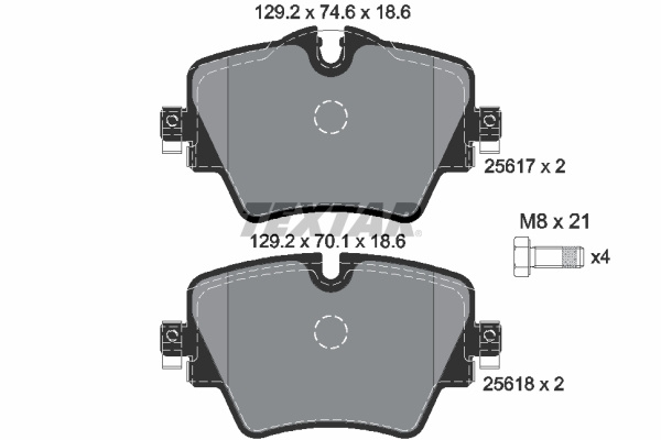 PLACUTE FRANA ~ Fata BMW X2 (F39) 2017 2018 2019 2020 ~ 2561701 ~ TEXTAR