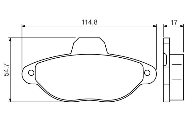 PLACUTE FRANA ~ Fata FIAT PANDA (169_) 2003 2004 2005 2006 2007 2008 2009 2010 2011 2012 2013 ~ 0 986 495 255 ~ BOSCH