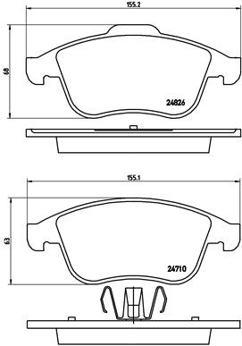 PLACUTE FRANA ~ Fata RENAULT LATITUDE (L70_) 2010 ~ P 68 047 ~ BREMBO