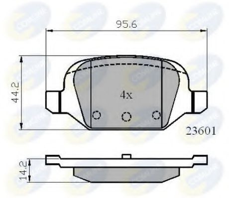 Placute frana FIAT 500 (312) (2007 - 2016) COMLINE CBP01026